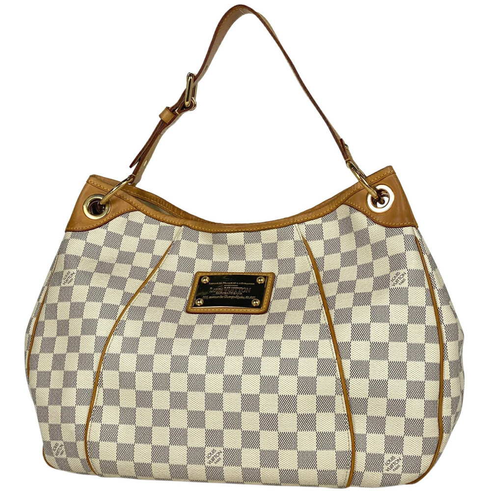 Louis Vuitton Galliera Shoulder Bag Damier Azur White